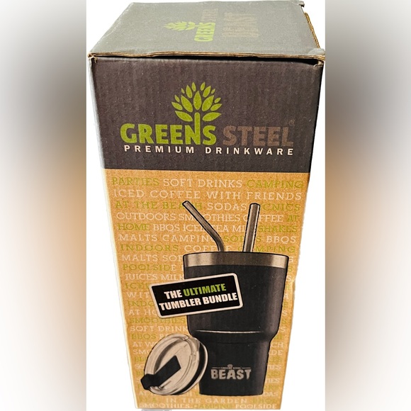Greens Steel 40oz Reusable Stainless Steel Double Insulated Coffee Tumbler NWOT - Picture 8 of 9